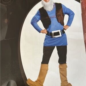 Charming Dwarf Costume with Blue Tunic and Tan Boots